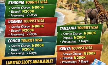 AFRICAN AND CAPE VERDE ENTRY PERMIT AND TOURIST VISAS