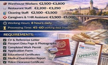 ZERO DEPOSIT LUXEMBOURG URGENT JOB OPENINGS